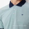 Herrengarnfarbe Stickerei kurzärmeliges Polo-T-Shirt